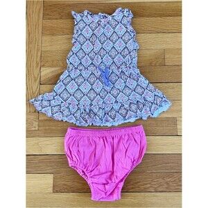 Splendid Pink Purple Tribal Print Summer Outfit Playset Two Piece Set 18-24